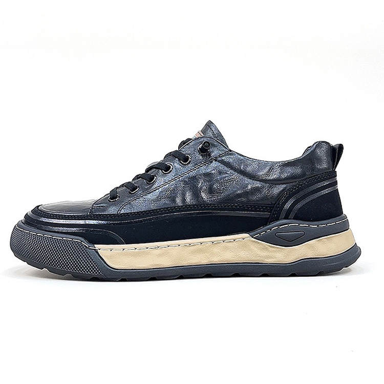 SENJIALUO Top Grain Cow Leather Low top Casual Shoes Men's