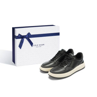 COLE HAAN Slip Resistant, Abrasion Resistant, Lightweight Low top Skateboard Shoes Men's Gray Black Gift Box Style