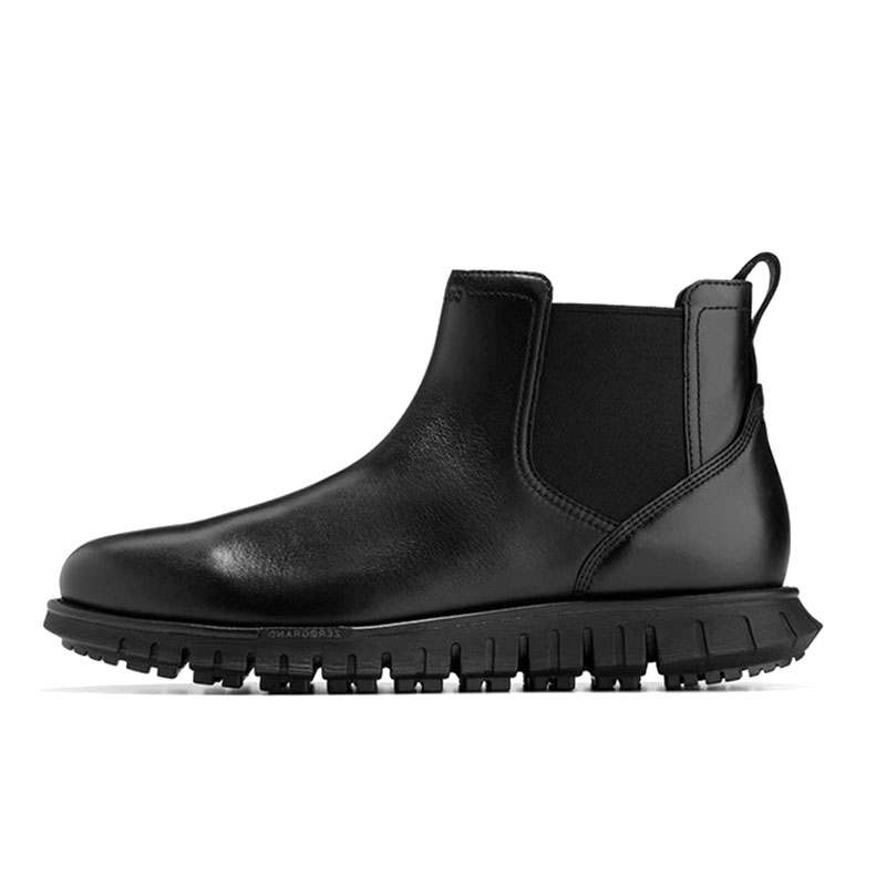COLE HAAN Cow Leather Short Chelsea Boots Men's Black