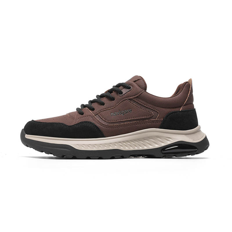 NAVIGARE Small Sailboat Microfiber Leather Classic Low top Casual Shoes Men's Ancora Red