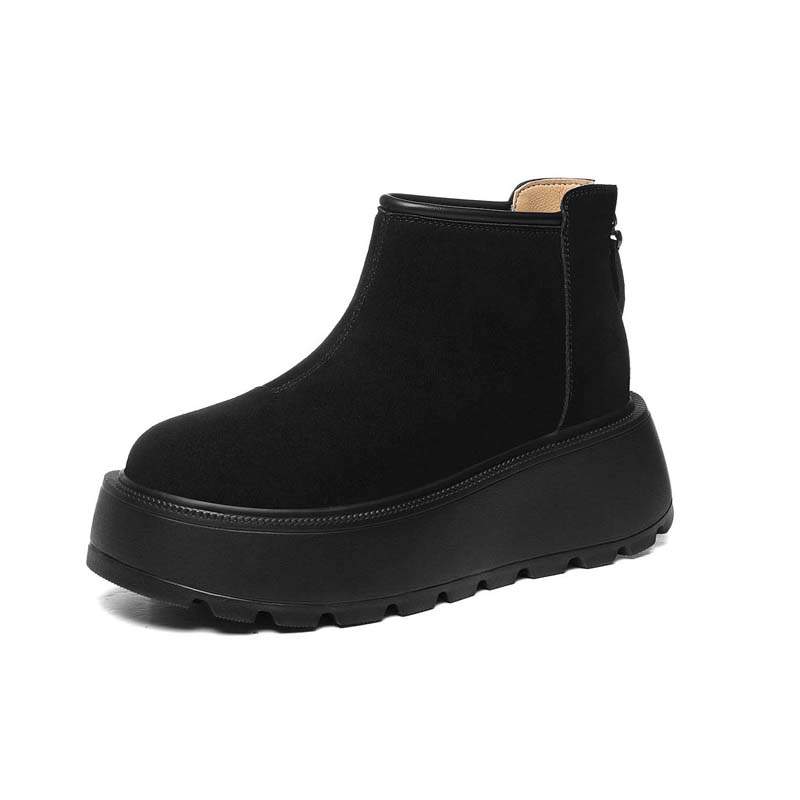JINSITU Golden Silk Rabbit Ankle Boots Women's