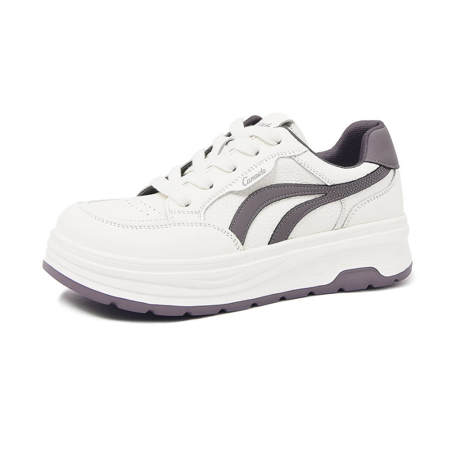 CAMEIDO Synthetic Leather Low top Skateboard Shoes Women's