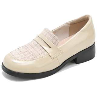 PANSY Leather Loafers Women's White
