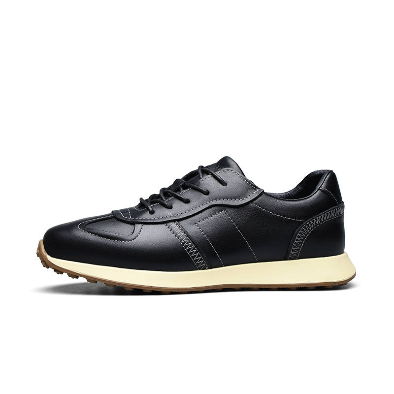 PARDASAUL Cow Leather Casual Shoes Men's Black
