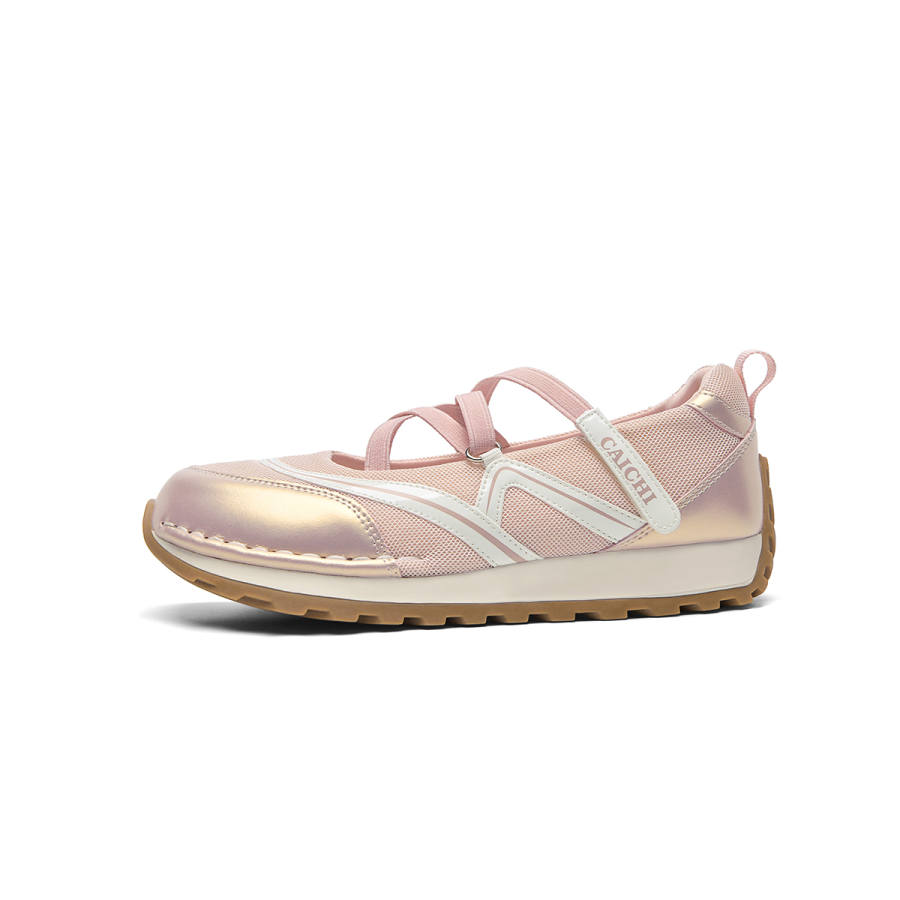 CAI CHI Women's Casual Shoes Women's Cherry Blossom Pink/Ecru/Starlight Silver