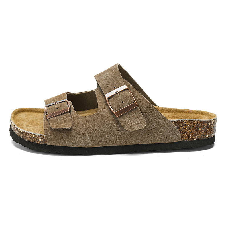 G.N.SHIJIA Cork Sole Metal Slide Slippers Unisex