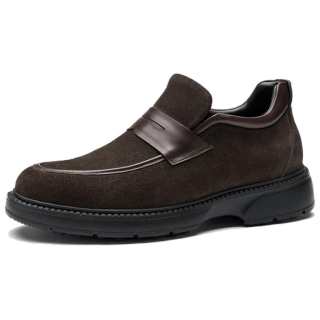 SAINT ANGELO Cow Suede Fleece Lined Round Head Thick Sole Casual Shoes Men's Coffee