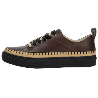 DAVID NAMAN Skateboard Shoes Unisex Low Top Brown/Khaki/Black