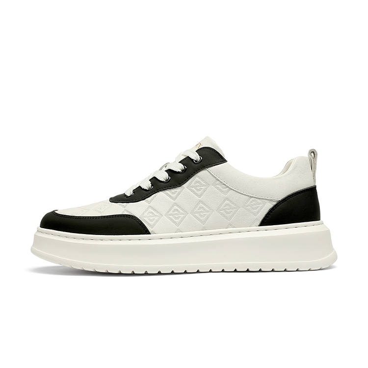 CROWN Cow Leather Low top Skateboard Shoes Men's