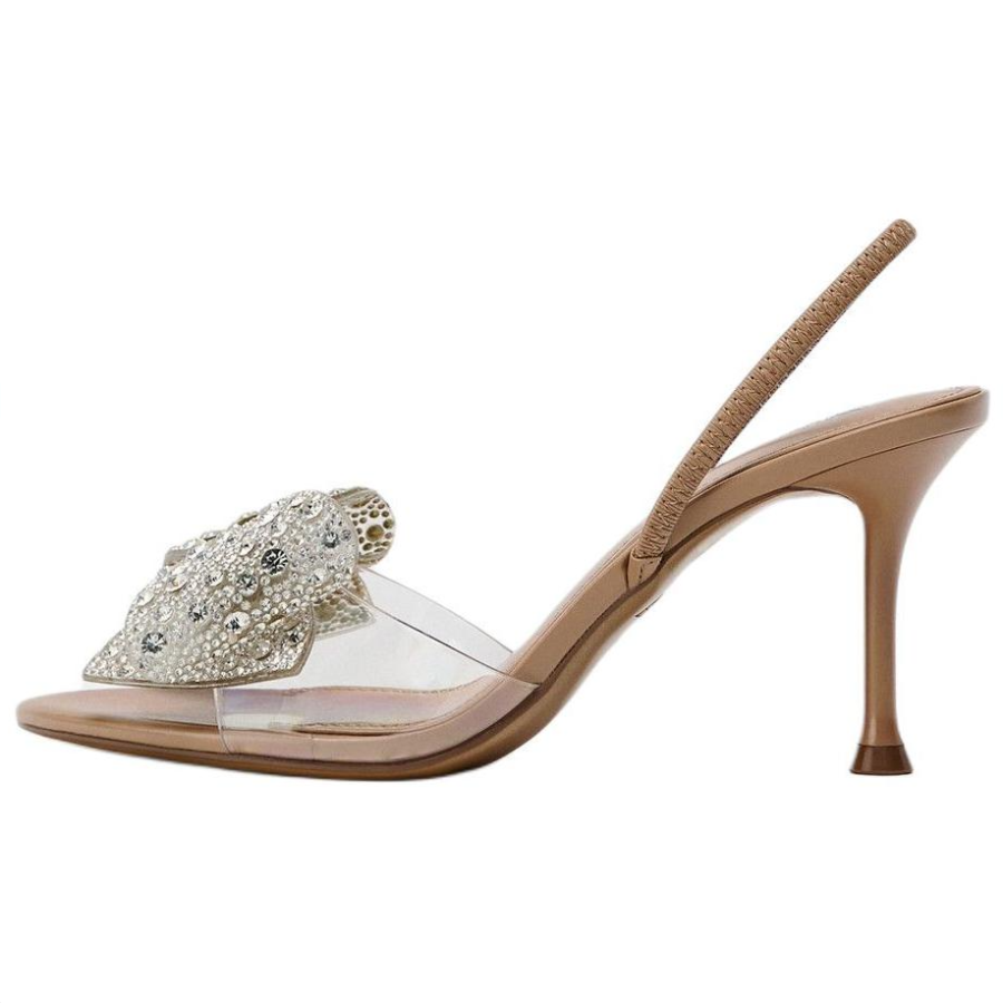ZARA One Strap Sandals Women's Beige