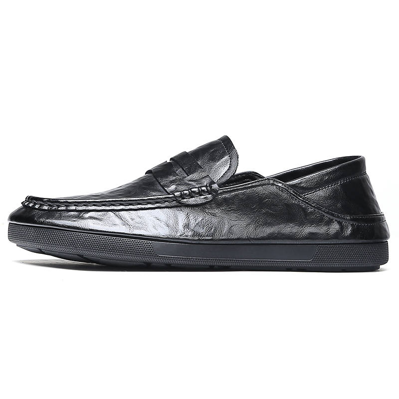KACHILANG Men's Casual Shoes Men's Low Top Black/Brown