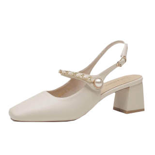 CAOT Microfiber Leather High Heels Women's Ecru Box