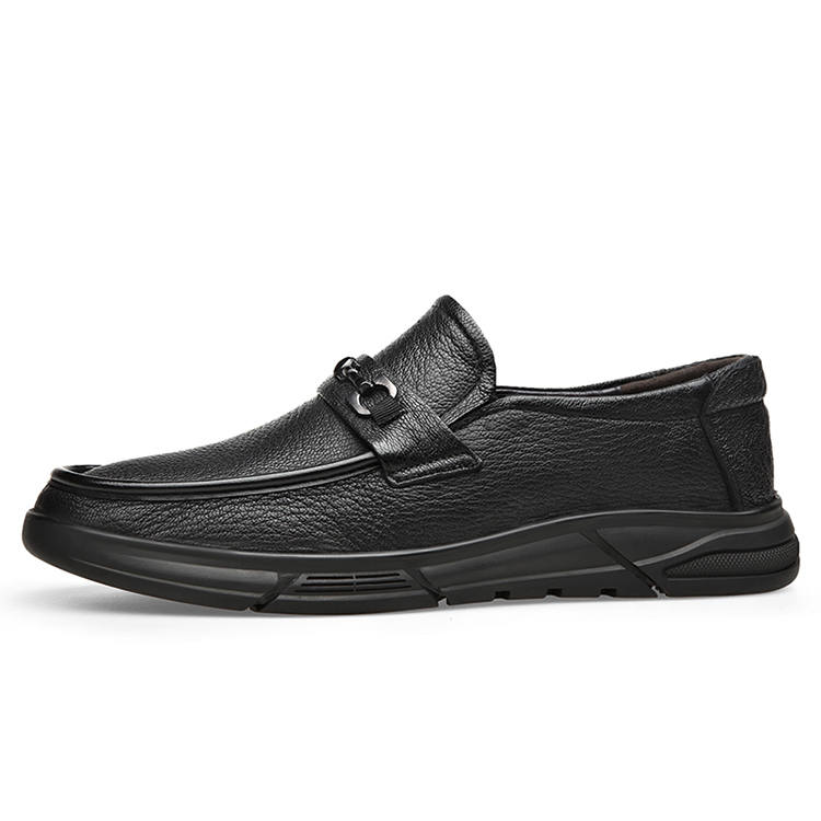 GZZ Men's Casual Shoes Men's Low Top Black/Brown
