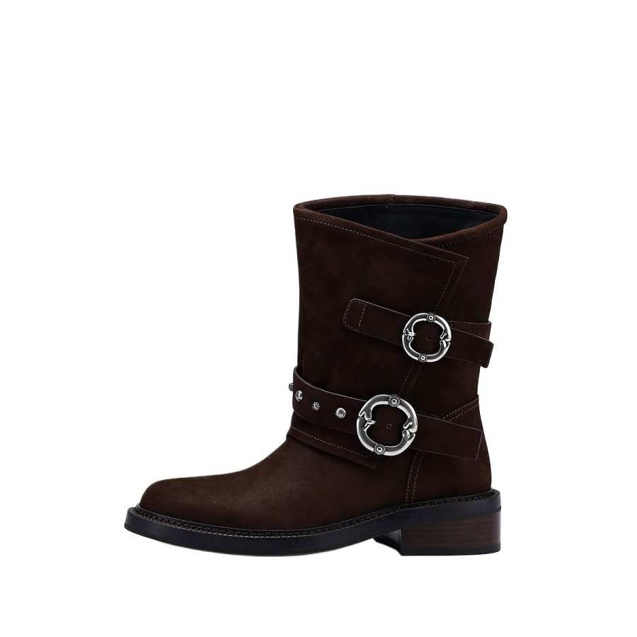 BELLALILY Top Grain Cow Leather Ankle Boots Women's