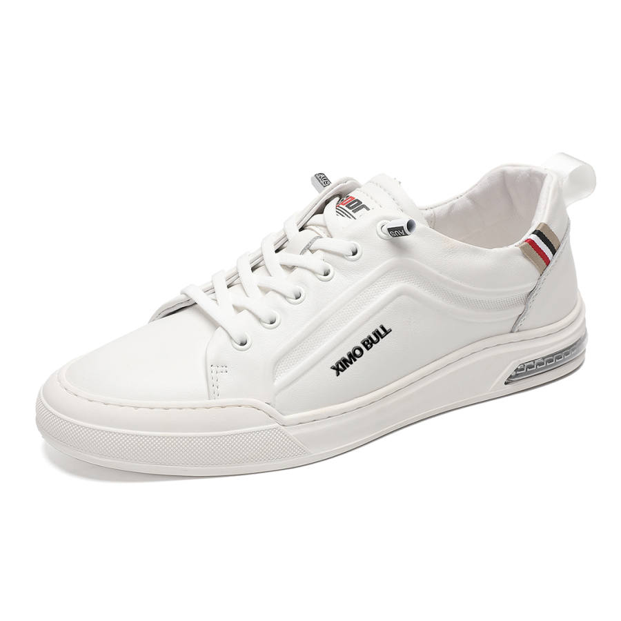XIMO BULL Top Grain Cow Leather Cushioning Low top Skateboard Shoes Men's