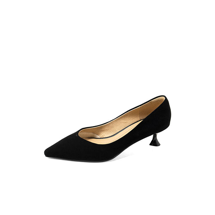 COMELY Sheep Suede Slim Heel High Heels 4.5cm Women's