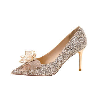 DAWEIJIA Pu Slim Heel High Heels Women's