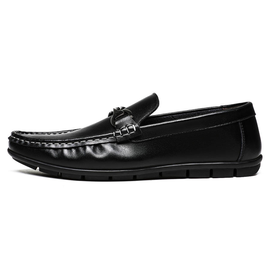 CHINT Cow Split Leather Men's Casual Shoes Men's Black