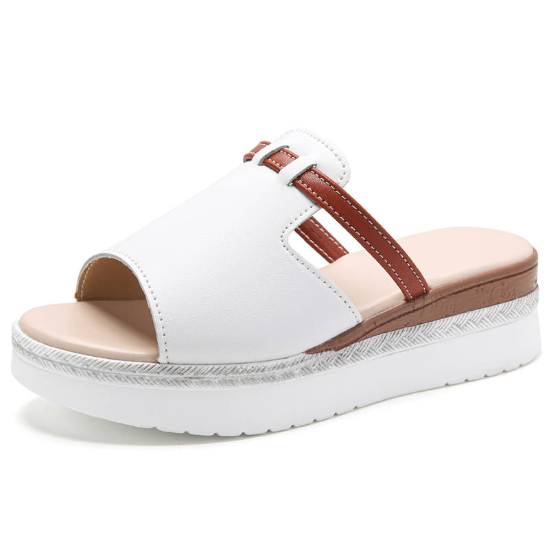 Reivantix Reivanti Rubber Sole Slip Resistant Slide Slippers Women's White