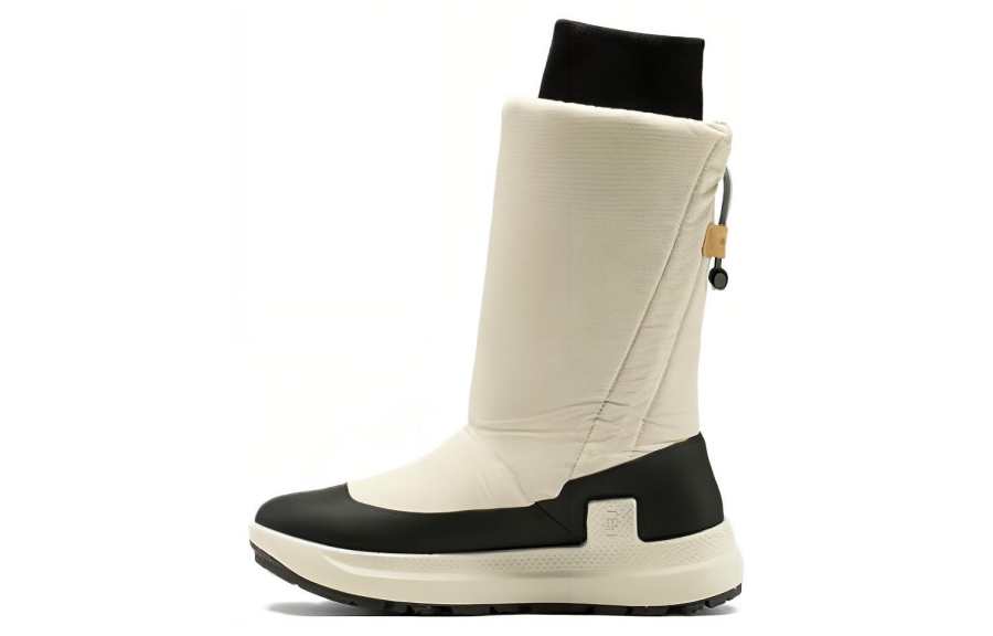 Ecco Fabric Thermal Abrasion Resistant Thermal Abrasion Resistant Knee High Snow Boots Women's Black White