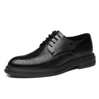 Shanpijiang Cow Split Leather Dress Shoes Men's Black