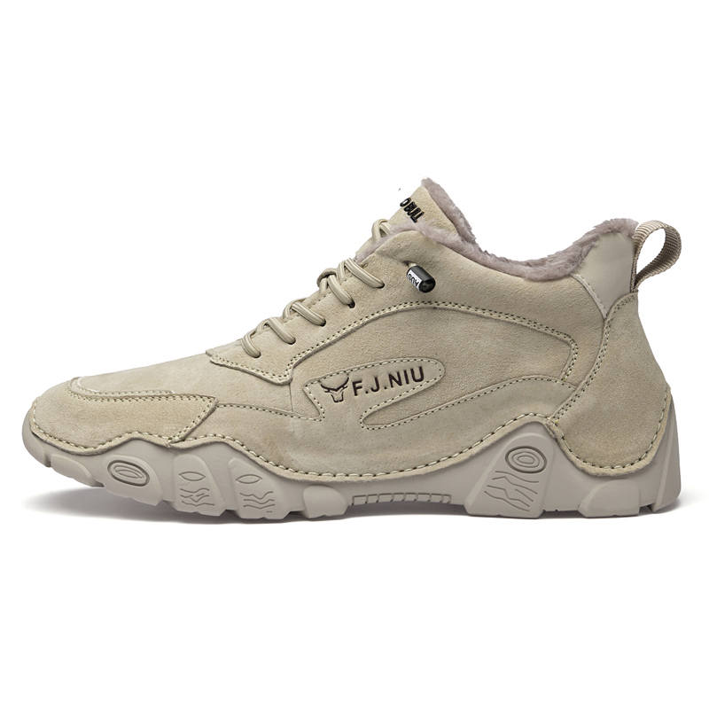 XIMO BULL Top Grain Cow Leather Abrasion Resistant Abrasion Resistant Mid top Casual Shoes Men's