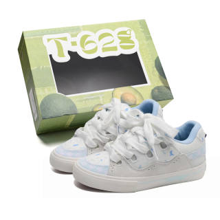T628 Classic Vintage Puffy Shoes Slip Resistant, Abrasion Resistant, Height Increasing Low top Skateboard Shoes Women's