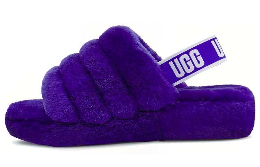 UGG UGG Fluff Yeah Slide Minimalistic Thick Sole Purple Women's
