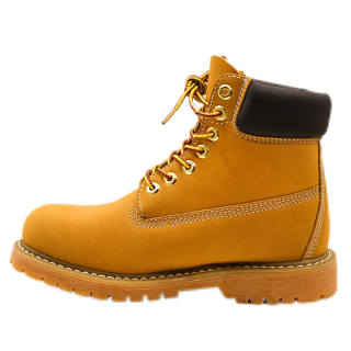 Palitutu Yellow Boots Top Grain Cow Leather Short Combat Boots Unisex Yellow