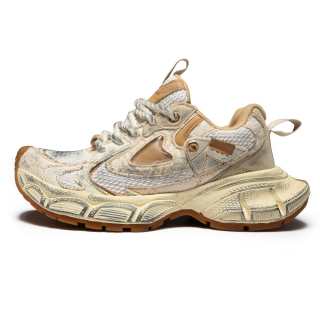 HeeDimensional Low top Chunky Sneakers Unisex Beige Distressed