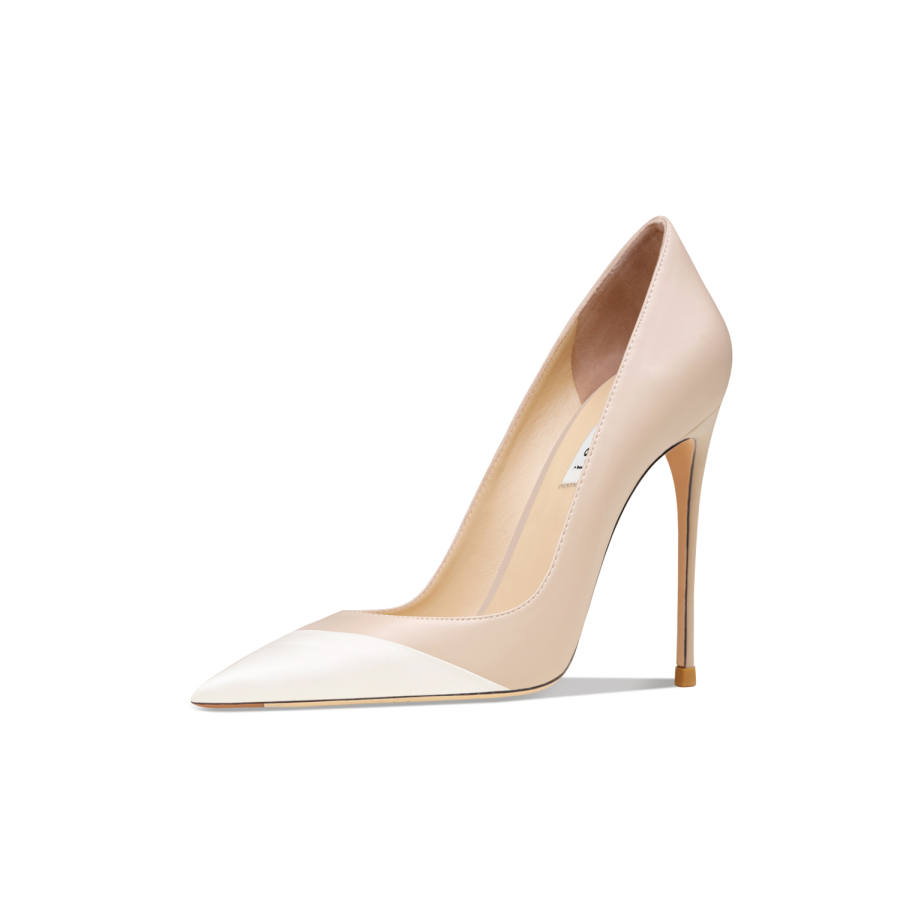 Suyymakk Sheepskin High Heels Women's White