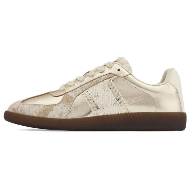 73Hours Oil Painting Texture Low top Skateboard Shoes Women's Gold