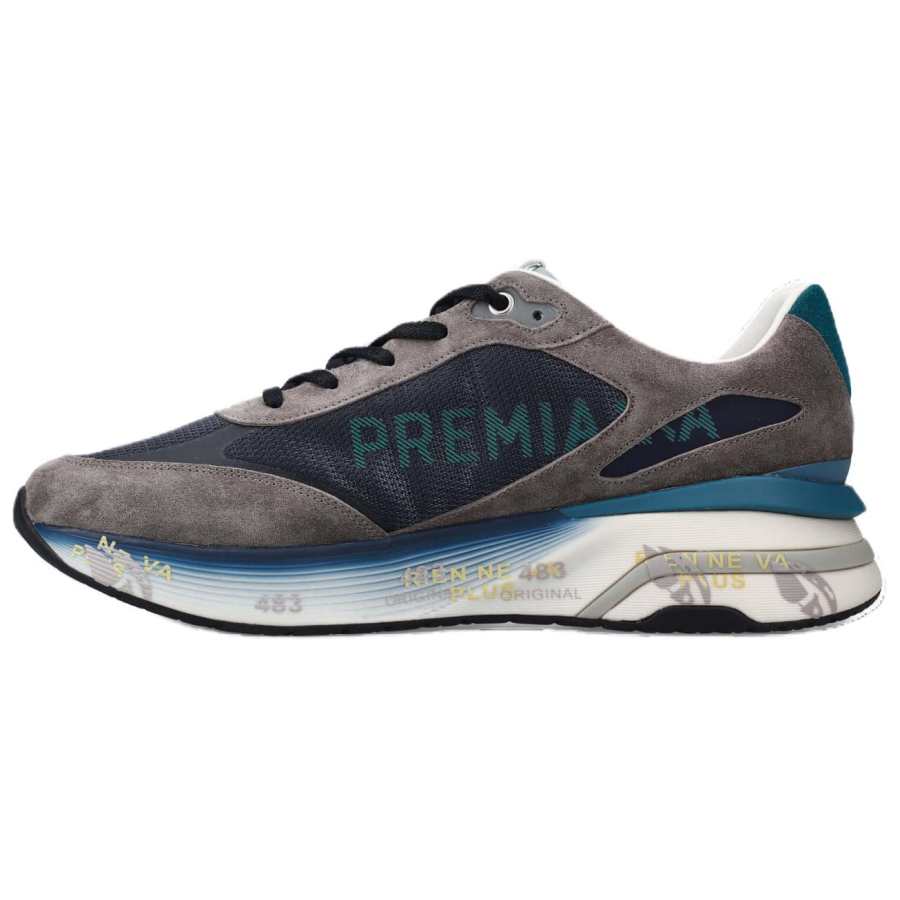 PREMIATA Moerun Low top Casual Shoes Men's Gray Black
