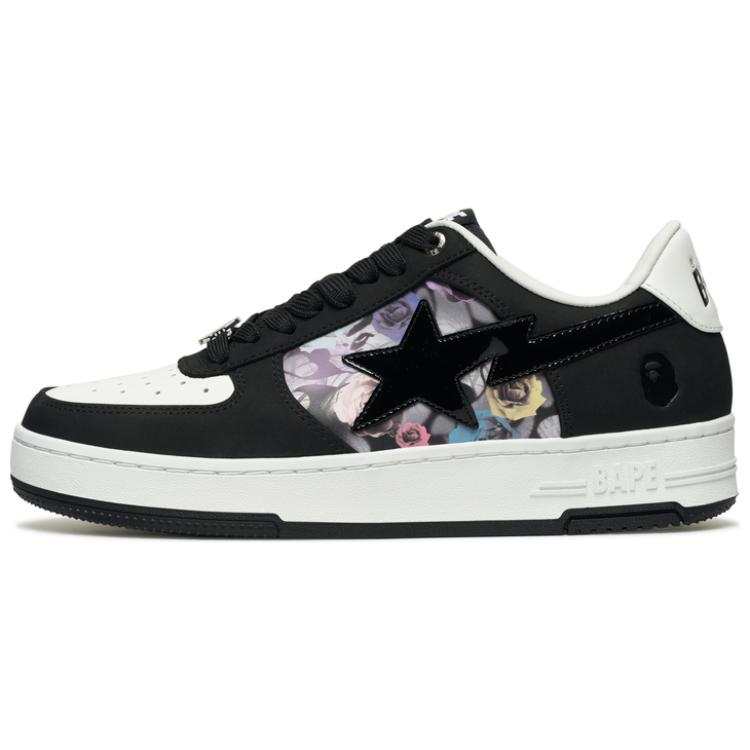 A BATHING APE STA Wear resistant And Lightweight Low top Skateboard Shoes Unisex Black