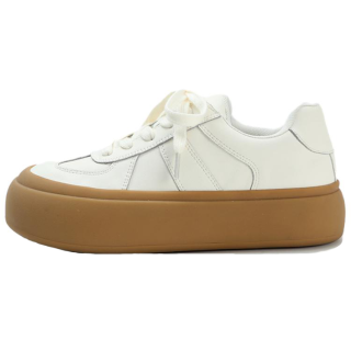 BAKERLOO Cow Leather Low top Skateboard Shoes Women's White