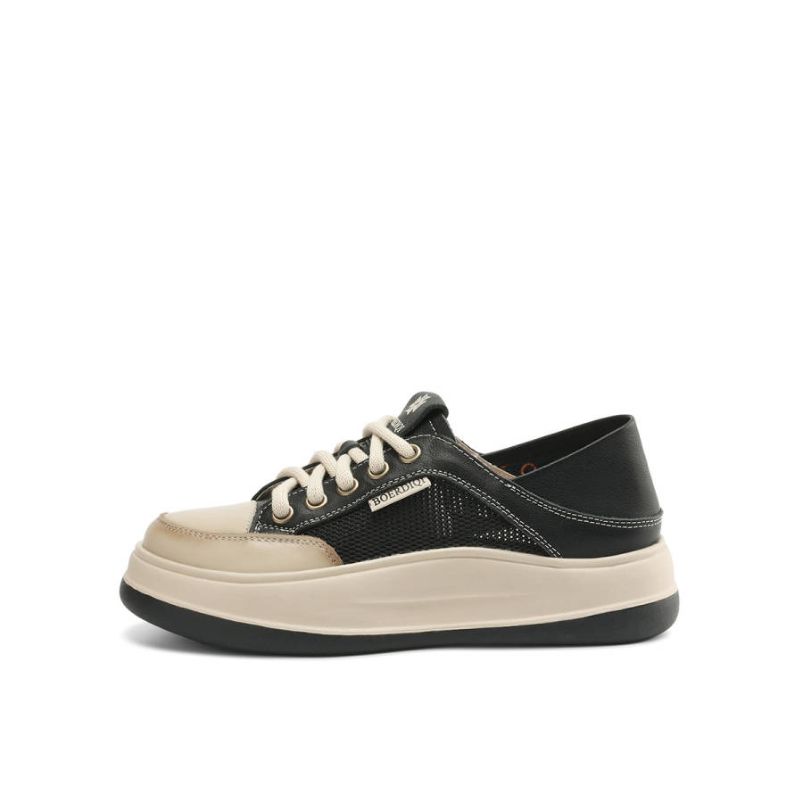 BOERDIQI Cow Leather Lightweight Breathable Lightweight And Breathable Low top Skateboard Shoes Women's