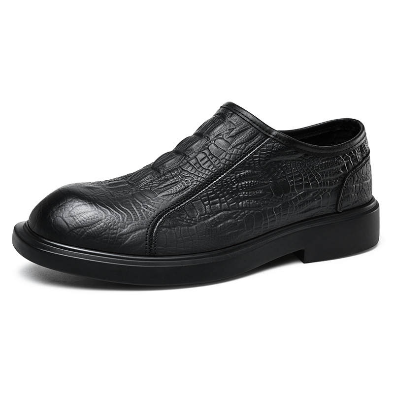 G5 Casual Leather Shoes Men's Low Top Black