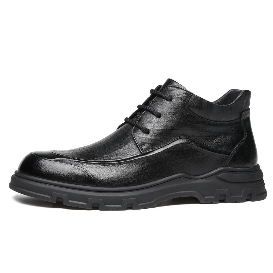 FAPAI Casual Leather Shoes Men's Mid Top