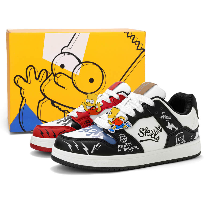 The Simpsons Height Increasing Low top Skateboard Shoes Unisex