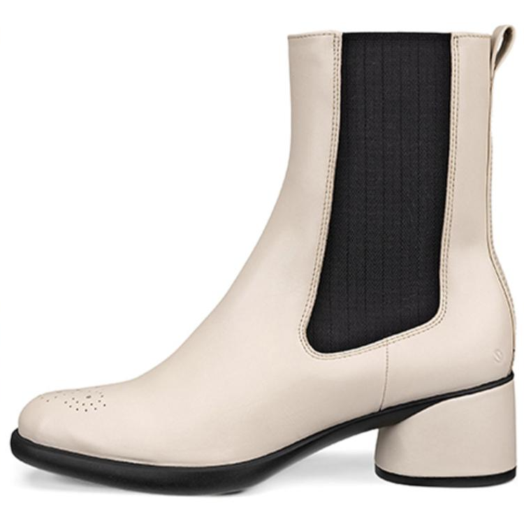 Ecco Ecco Cow Leather Crew Chelsea Boots Women's Gray