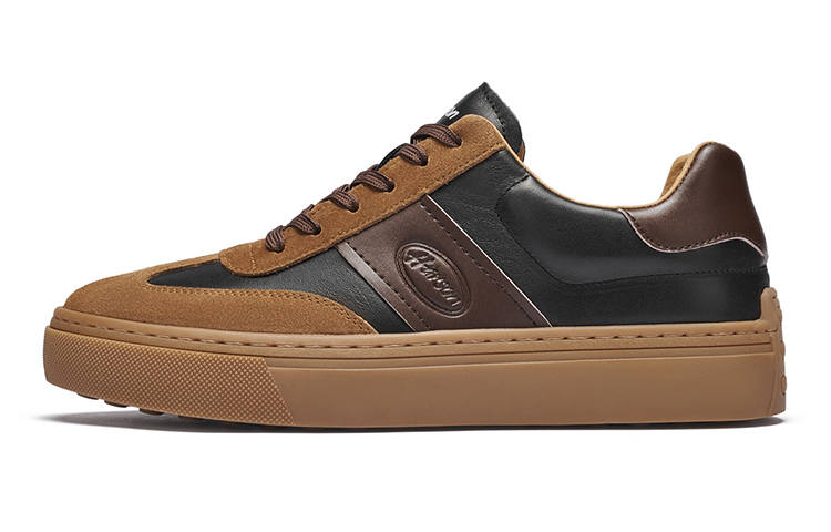 HARSON Cow Leather Low top Skateboard Shoes Men's