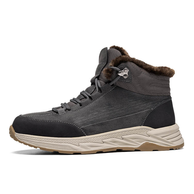 CITONGXIANSHENG Thermal Abrasion Resistant Thermal Abrasion Resistant Mid top Casual Shoes Unisex Gray