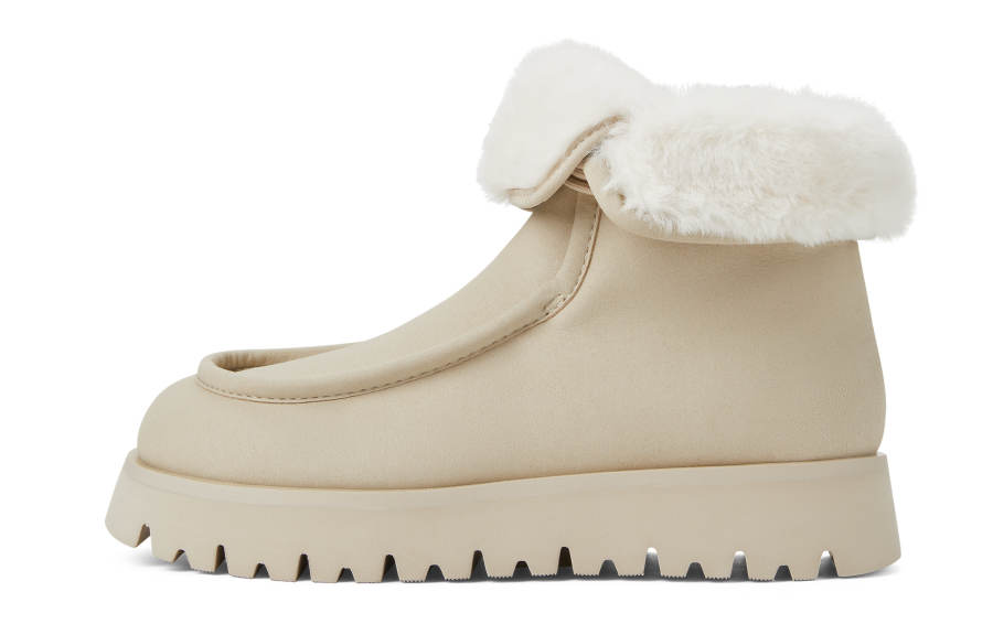 CHARLES&KEITH Small Ck Fabric Thermal Plush Collection, Fleece Lined Thick Bottom Short Cuff Snow Boots Women's