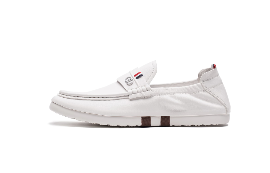 AOKANG Cow Leather Casual Shoes Men's White
