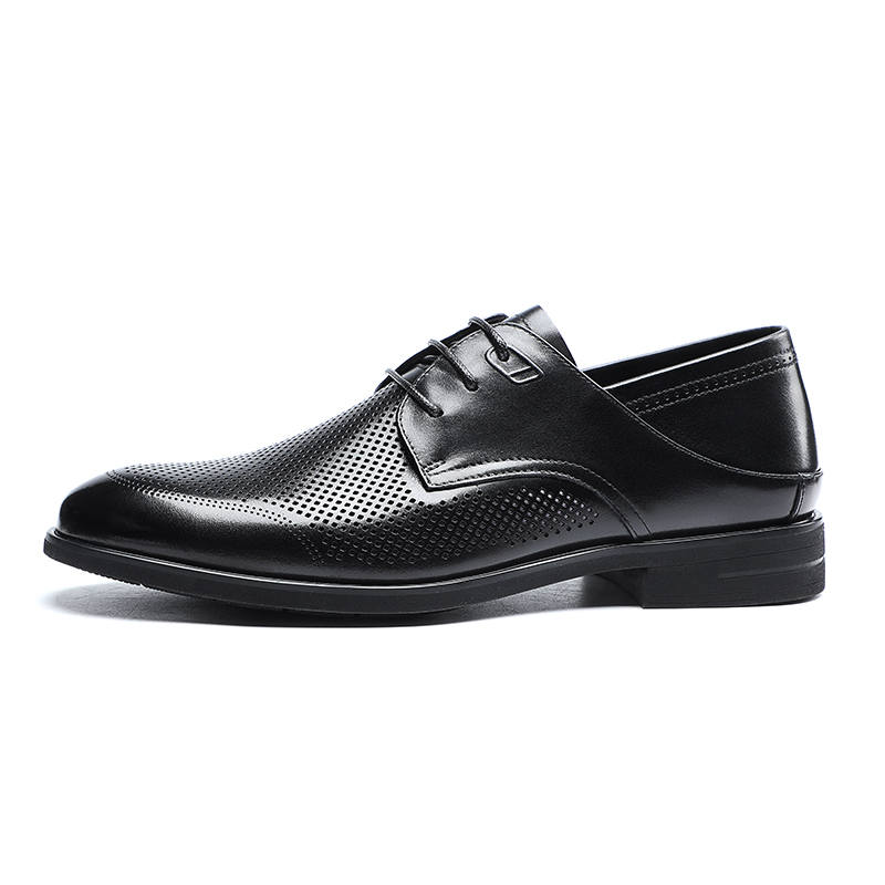 SEPTWOLVES Top Grain Cow Leather Casual Leather Shoes Men's Black HD