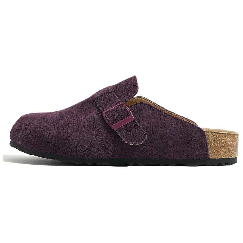 LANMOU Rubber Sole Slip Resistant Slip Resistant Closed Toe Slippers Women's Purple