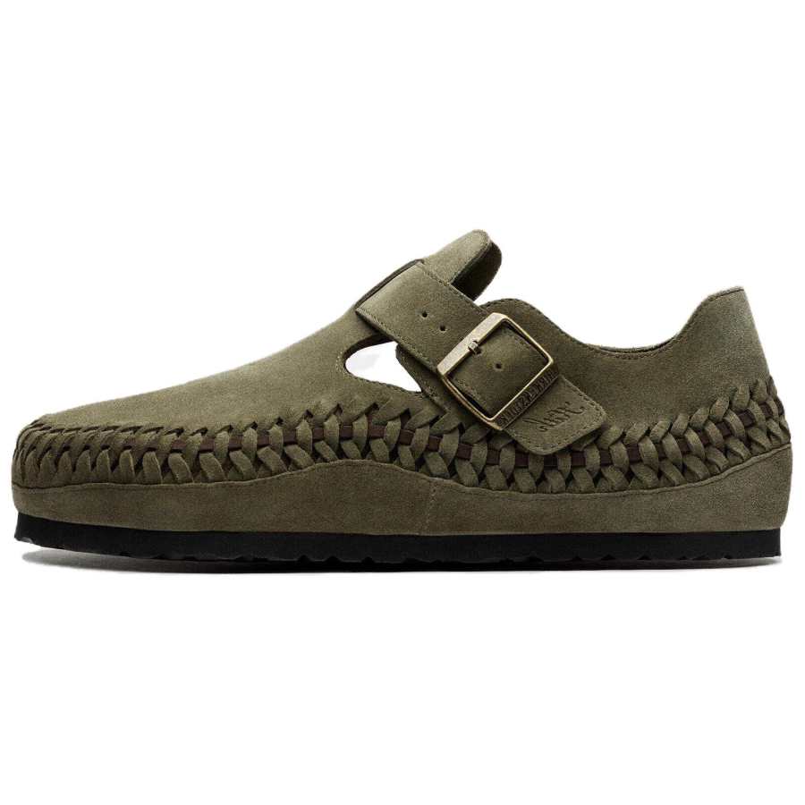 Birkenstock x KITH London Suede Low top Casual Shoes Unisex Olive Green