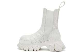 ANGEL CHEN Cow Leather Ankle Boots Women's White