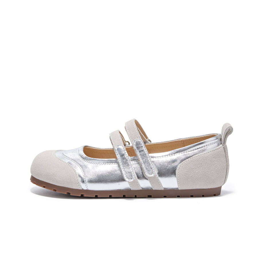 Hotwind Cow Split Leather Flat Mary Jane Shoes Women's