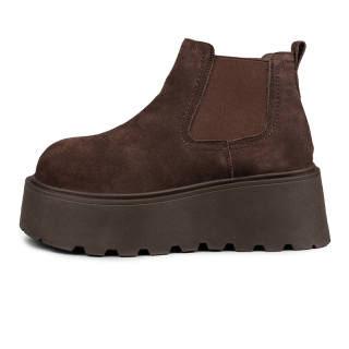 WENPU Short Chelsea Boots Platform Women's
